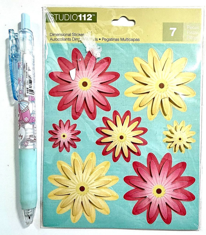 Flowers Stickers Scrapbooking Card Journal Planner Studio112