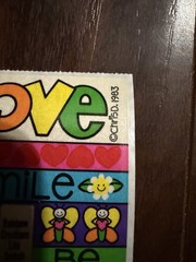 VTG Rainbow Creations Stickers Love Smile Be Happy Light Switch Plate Cover 83
