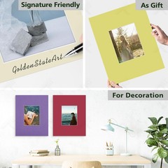 Golden State Art, 10 Pack 16×20 Mixed Color Picture Frame Mat 7.5×9.5 Opening…