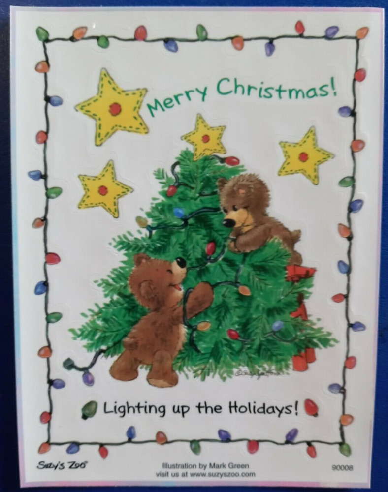 SUZY’S ZOO IREDESCENT «LIGHTING UP THE HOLIDAYS!» STICKER SHEET #90008