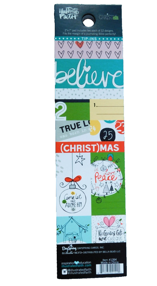 Journaling Bible Tip-Ins by illustrated Faith Christmas Designs 24 pcs Item 1394