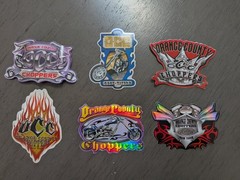 🔥OCC Orange County Choppers Logo Motorcycle Advertisement Metallic Sticker x 6