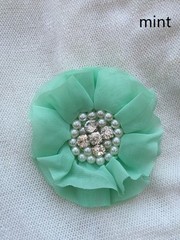 DIY LARGE Parisian Chiffon Flower with Pearl & Rhinestone Embellishment