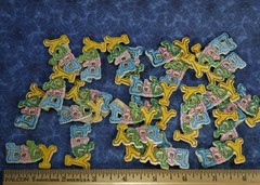 Value Lot 29 pastel wood BABY Embellishments Baby Shower 1/8″ thick favors craft