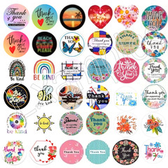 100 THANK YOU 1″ ASSORTED ENVELOPE STICKERS LABELS SEALS FEEDBACK Holographic