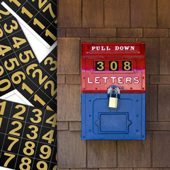 Outus 240Pcs 10 Sheets Self Adhesive Vinyl Numbers Stickers Waterproof