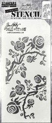 New Stampers Anonymous Tim Holtz LAYERING STENCIL THORNED free USA ship