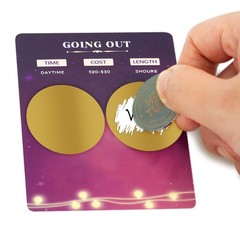 100 Pcs 2 Inch Round Scratch Off Stickers, Gold Self Adhesive