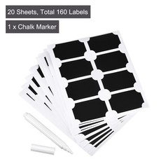 Chalkboard Labels Blackboard Sticker 60x40mm Waterproof W Chalk Marker Count 160