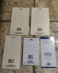 4 Crafters Square Sealed Sticker sheets florals + American Craft Evergreens