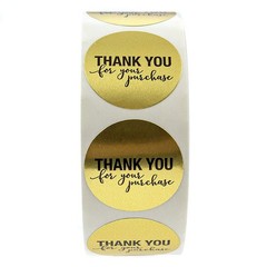 Round Thank You Labels Sticker Self-adhesive Home-made Sticky Wrapping Stickers