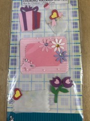 Handmade Craft Stickers Doves Flowers In Vase Acid Lignin Free