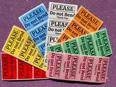 DO NOT BEND STICKERS 2.25″ ENVELOPE LABELS SHIPPING CAUTION SCRATCH RESISTANT