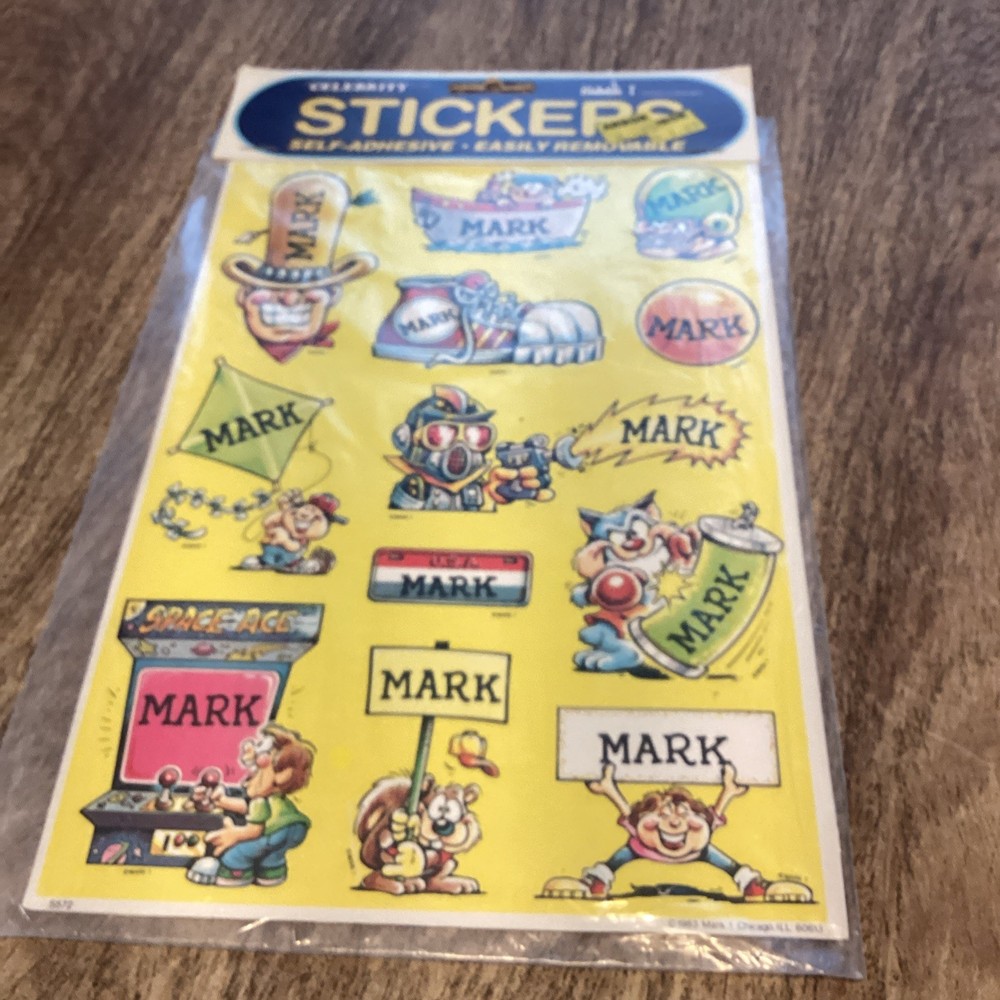 Mark Vintage NOS Celebrity Stickers Self-Adhesive/Removable by Mark I
