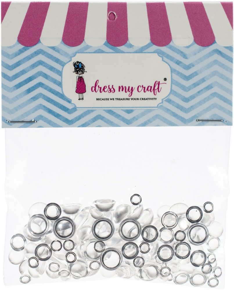 Dress My Crafts Water Droplet Embellishments 150/Pkg-Assorted 4mm, 6mm & 8mm/50