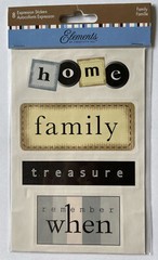 FAMILY Expressions Stickers(8pc) Element•Home•Grandpa•Grandma •Memories•Treasure