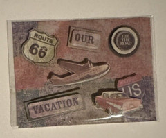 Vintage Travel Plane Passport Jolee’s Boutique Sticker Lot Dimensional Maps
