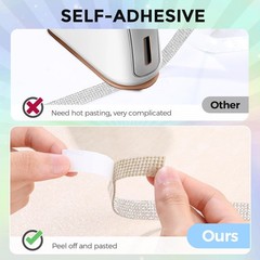 Self Adhesive Rhinestone Strips for Crafting -3 Yard Self Adhesive Rhinestone…