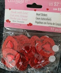 Arts Crafts Lot Romantic Hearts Valentine’s Love Embellishments,Buttons,Stickers