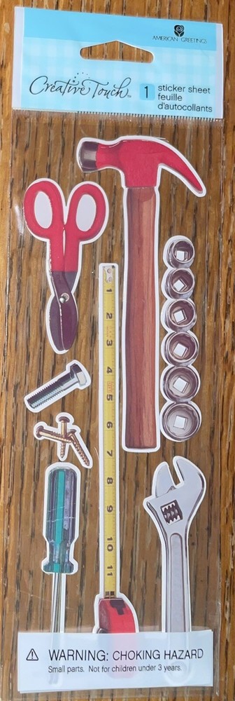 CREATIVE TOUCH Tools Screwdriver Wrench Hammer Handyman Measuring Tape Stickers