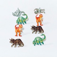 DINOSAUR #2 SCRAPBOOKING DECORATIVE BRADS EYELET OUTLET 8 PCS 4 DESIGNS