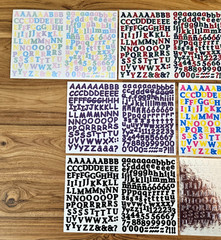 Creative Memories Mini ABC/123 Letters, Lot of 7 Sheets, All Different, NEW