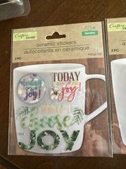 Crafters Square Ceramic 3 Stickers Lot