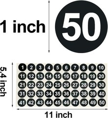12 Sheets 1 to 200 Vinyl Number Stickers Consecutive Number Stickers 3 Sets 1 In
