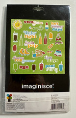 Imaginisce Summer BBQ Mixed Lot of Embellishments-Die-Cuts, Chipboard-#2