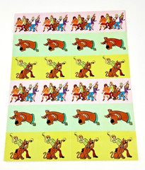 vintage Scholastic Scooby Doo perforated sticker sheet
