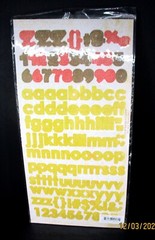 Crate Paper Alpha Twist Stickers Lillian Collection 3 Sets, Numbers & Punct.