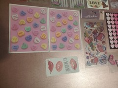 Huge Lot Of Scrapbooking Stickers And Embellishments! Valentines, Love, Hearts.