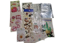 Lot Of Scrapbooking Crafting Stickers 24 New Packs Several Loose Sheets