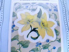 Lot/6 Vtg Hallmark Sticker Seals Floral Morning Glory Hydrangea Daffodils Garden