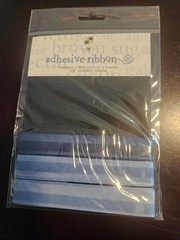 DCWV Adhesive Ribbon-1yd each of 3 shades-5/8″-/Red/Blue/Tan& Brown