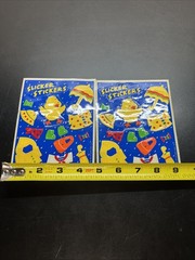 Lot of 2 Vintage Slicker Stickers Sheets Hallmark Duck Raincoat 1985 W27