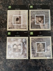 Lot of 4 Making Memories Sheer Frames NIP Love Girl Christmas & Vintage Floral