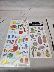 Assorted Brands Stickers And Charms Lot Vacation Tropical Beach Summer 2000s NEW