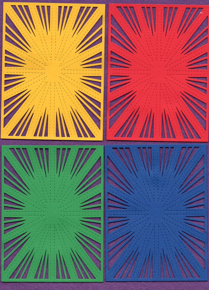 STARBURST BACKGROUND die cuts scrapbook cards
