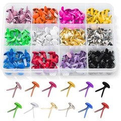 180pcs Brads for Paper Crafts，12 Colors Brads Paper Fasteners Metal Paper