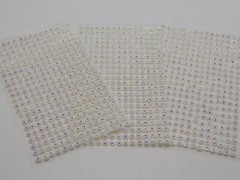 3 Sheets of 294pcs 5mm Color AB Sunflower Self-Adhesive Rhinestones Stickers
