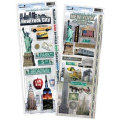 Stickers Cardstock PH 13″ New York City X2 Liberty Empire Subway Cab Broadway