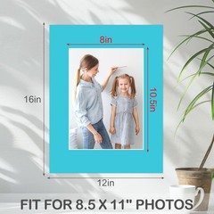 12×16 Picture Mats 15 Pack Mixed Colors for 8.5×11 Photos & Artworks