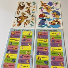 Vintage Sandylion Disney Winnie The Pooh Tigger Eeyore Piglet Stickers Set