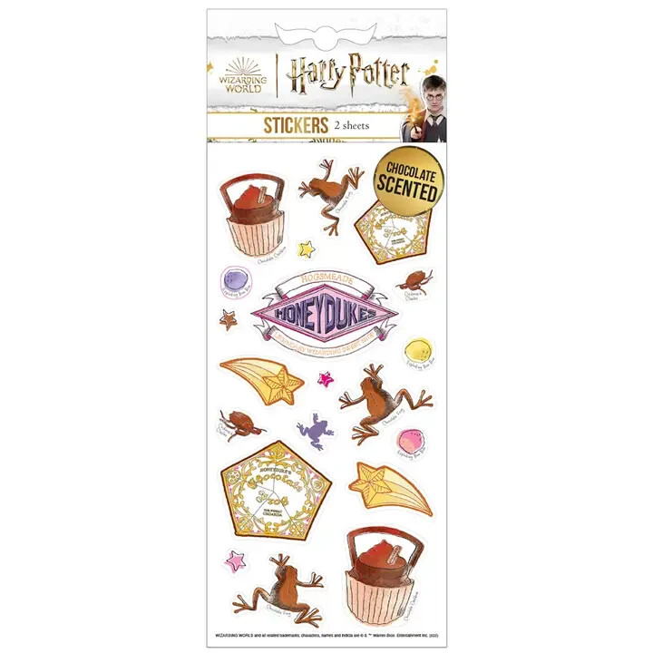 Harry Potter Scented Stickers, Honeydukes, Chocolate Scented , 2 Sheets