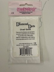 Stampendous! Oval Gold/Gold Edges Diamond Dot Stickers Embellishments Crafts Art