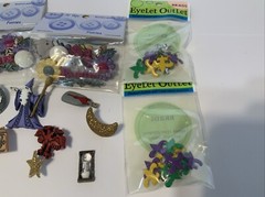 Scrapbook Embellishments Lot MYTHICAL FAIRIES MAGIC DRAGONS Brads Buttons Pins