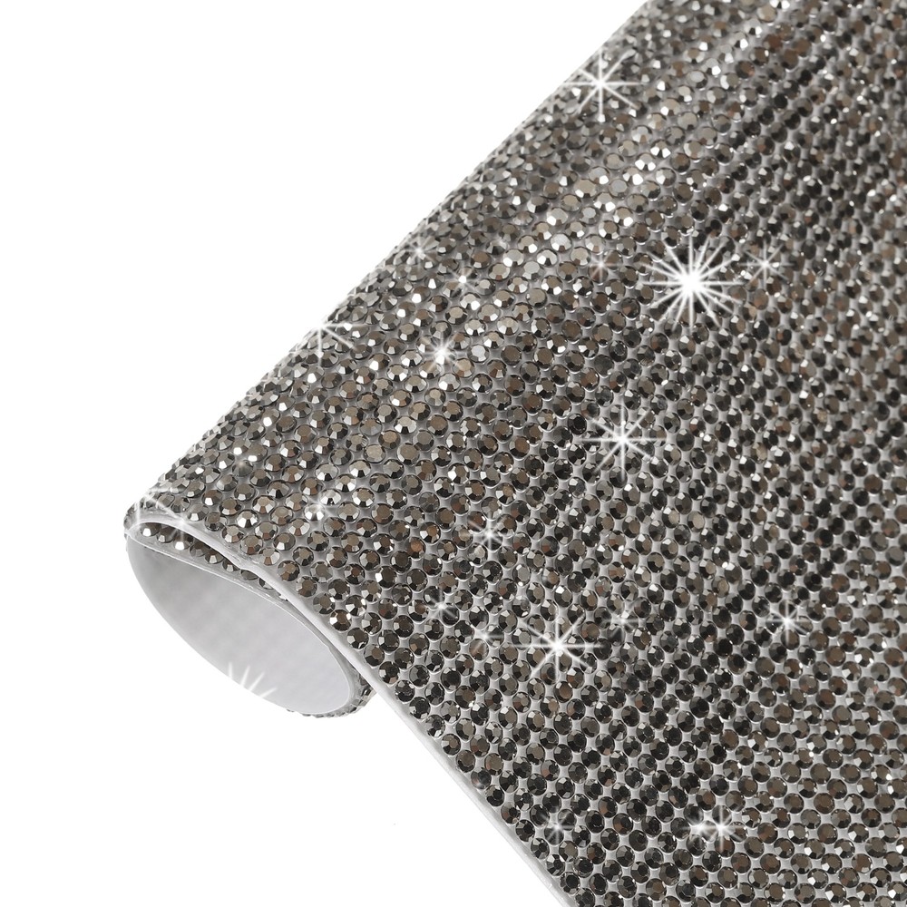 Bling Rhinestone Sheet Self-Adhesive Sticker 4.72 x 7.87 Inch Gray