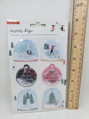 CR5 Crate Paper Christmas Merry Days 6 Shaker Stickers American Crafts