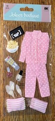 RARE Jolees Pajama Party Sleepover Movies Popcorn Nail Polish Scrapbook Stickers